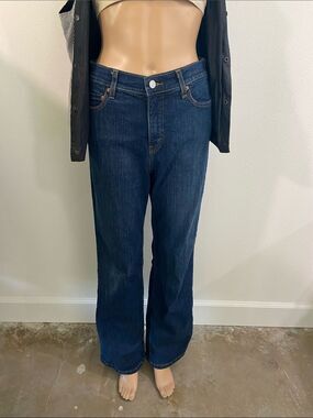 Levi's 512 Dark Blue Straight-Leg Jeans Sz 8m